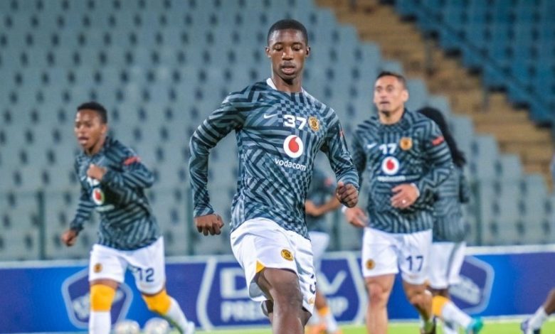 Samkelo Zwane during a Kaizer Chiefs warm up