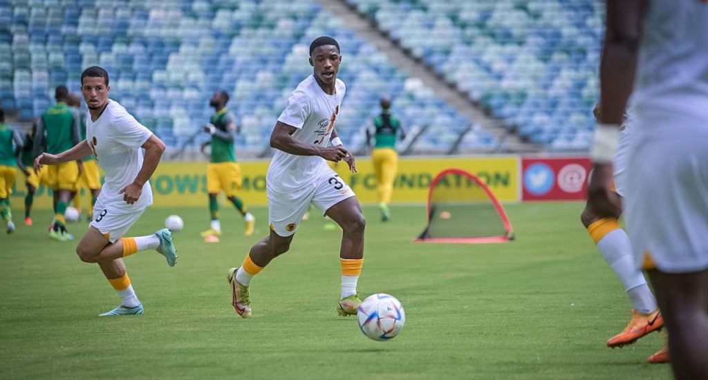 Samkelo Zwane and Yusuf Maart during a warm up in Durban