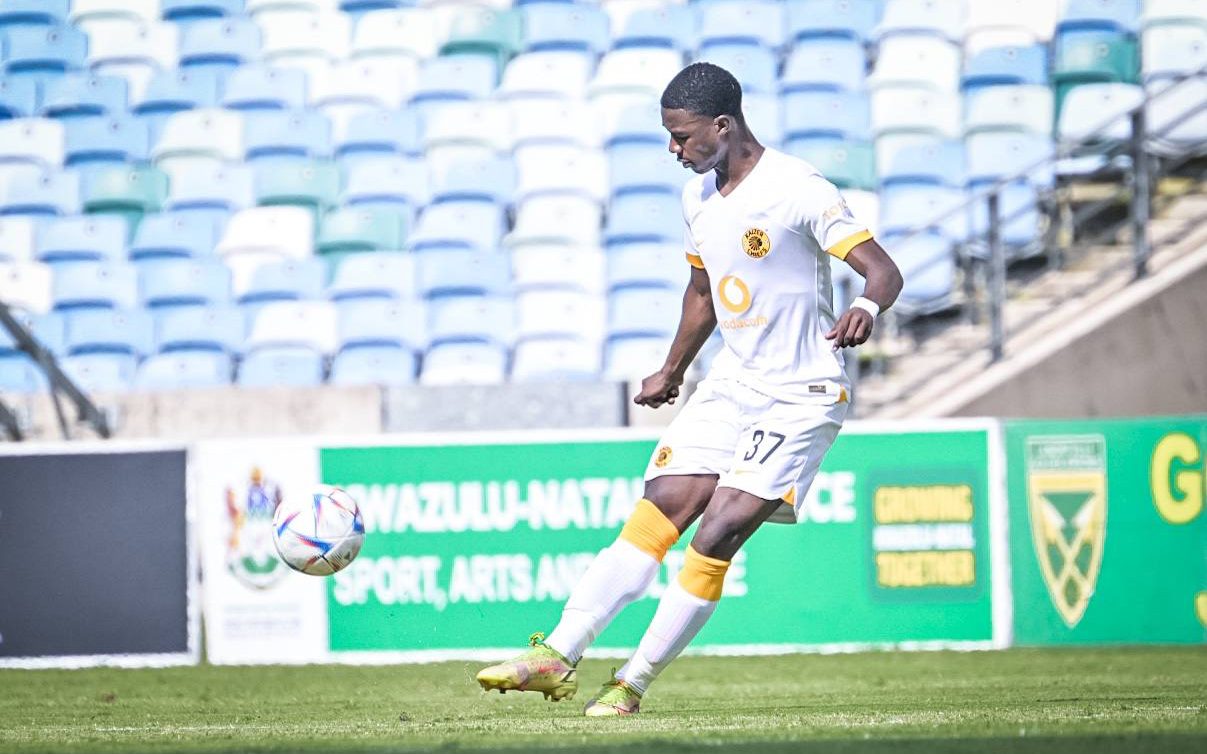 Samkelo Zwane in action for Kaizer Chiefs