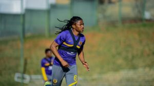 Kaizer Chiefs midfielder Siyethemba Sithebe at training.