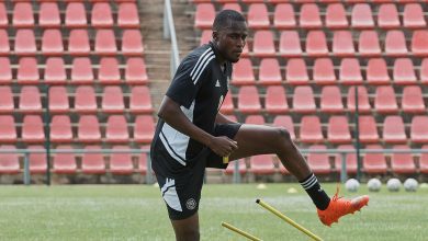 Souaibou Marou during his first training session at Orlando Pirates