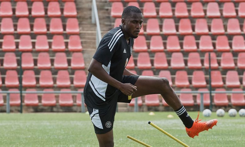Souaibou Marou during his first training session at Orlando Pirates