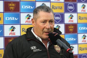 Stellenbosch FC coach Steve Barker talking on Cape Town City FC Clash