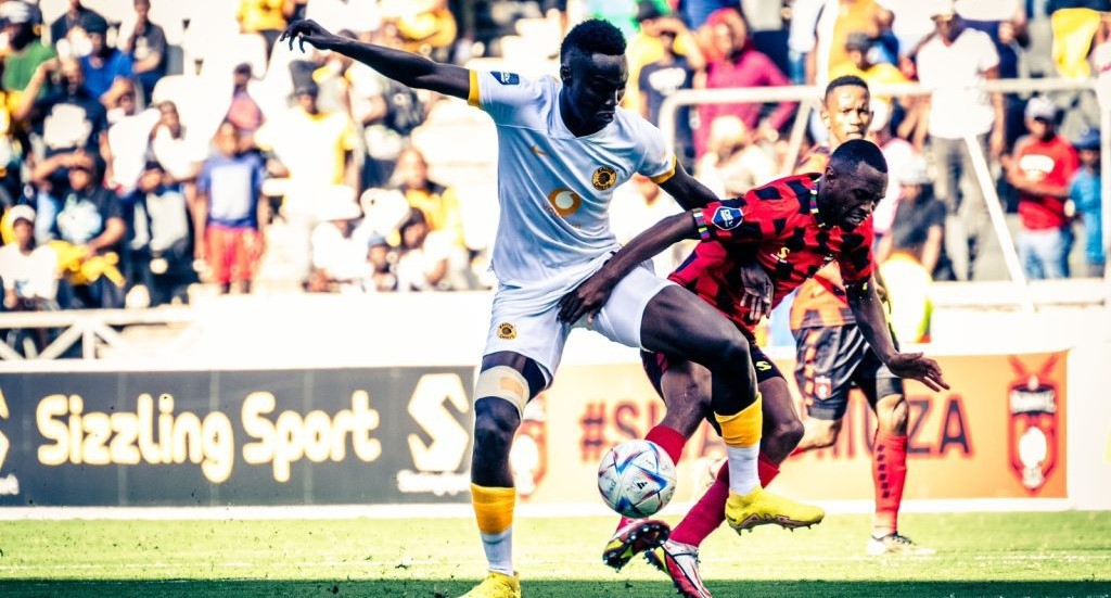 Bonfils-Caleb Bimenyimana in action for Kaizer Chiefs against TS Galaxy. Picture by Kaizer Chiefs