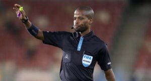 South African referee Abongile Tom.