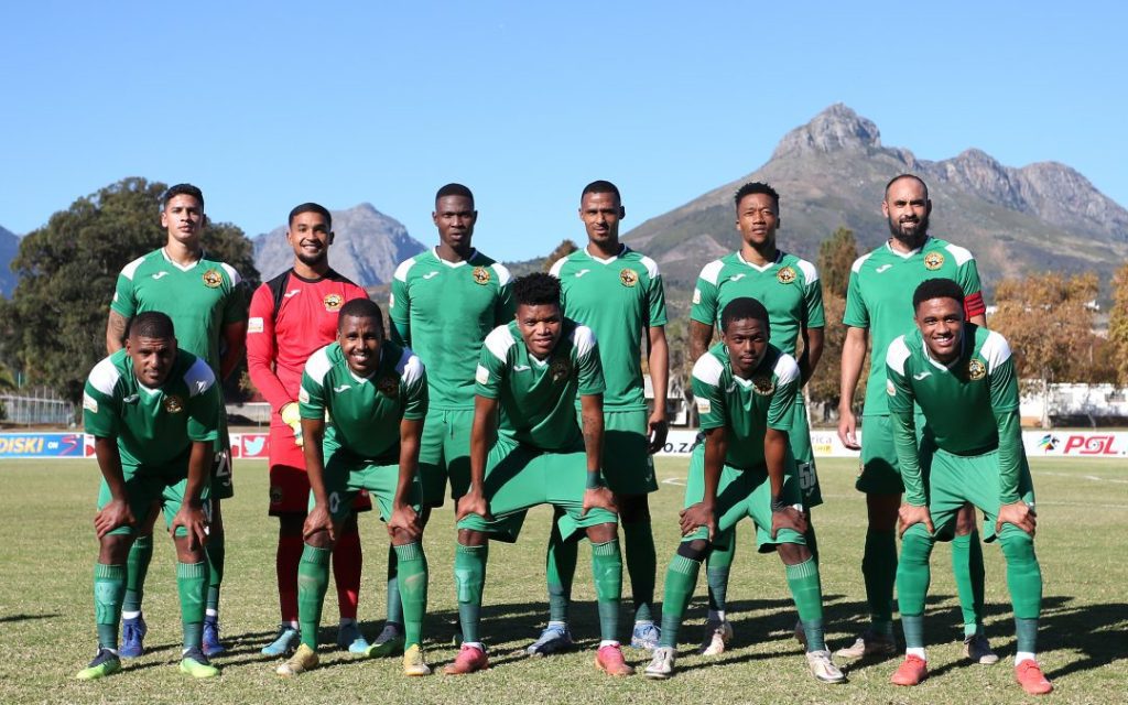 All Stars, who are set to play Pirates in the Nedbank Cup pose for picture before a match.