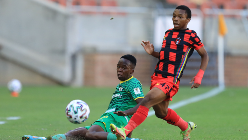 Aphelele Teto in action for TS Galaxy in DStv Premiership