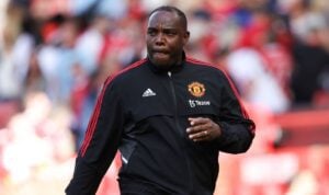 Benni McCarthy at a Manchester United game