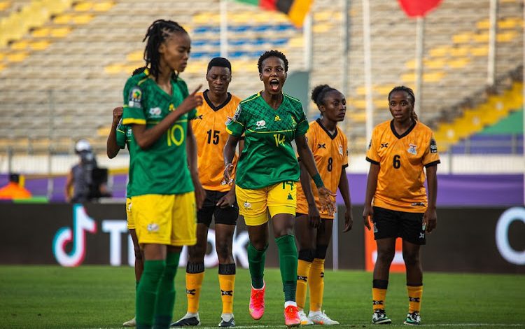 Banyana Banyana in action against Zambia