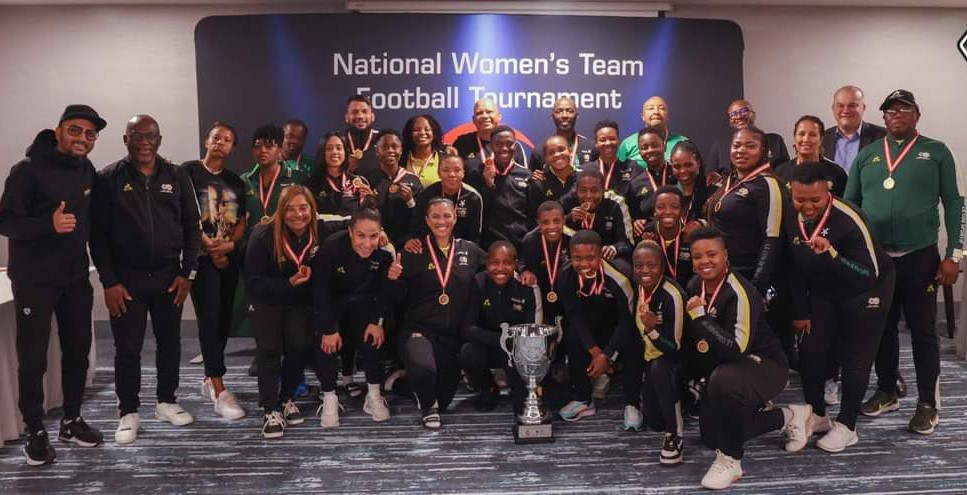 Banyana Banyana squad after they won their group in the Turksh Women's Cup