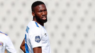 Buhle Mkhwanazi in action for SuperSport United.