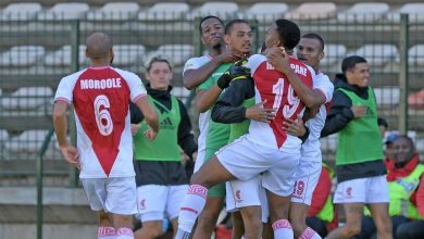 Cape Town Spurs players celebrate a goal