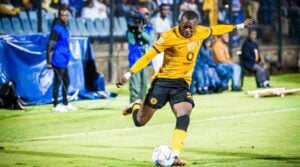 Christian Saile Basomboli in action for Kaizer Chiefs