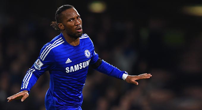 Didier Drogba during his legendary stint at Chelsea. 
