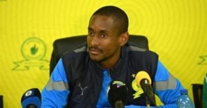 Mamelodi Sundowns coach Rulani Mokwena during a press conference