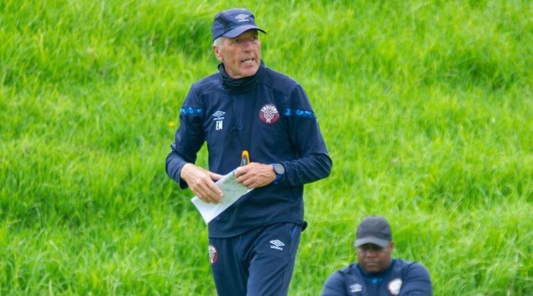 Swallows coach Ernst Middendorp at training