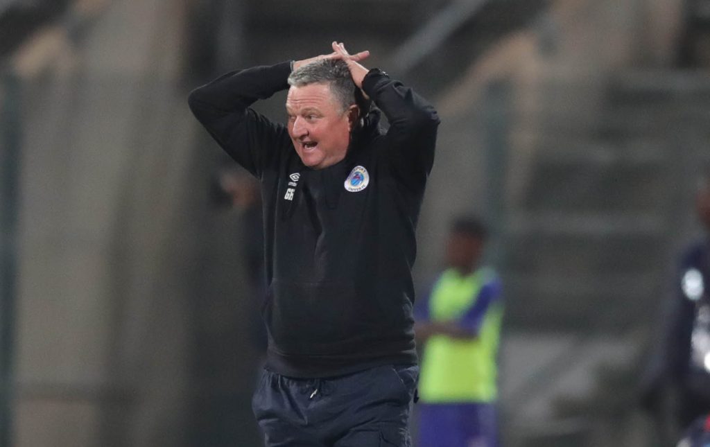 SuperSport United coach Gavin Hunt couldn't believe his eyes on the touchline in the Nedbank Cup game