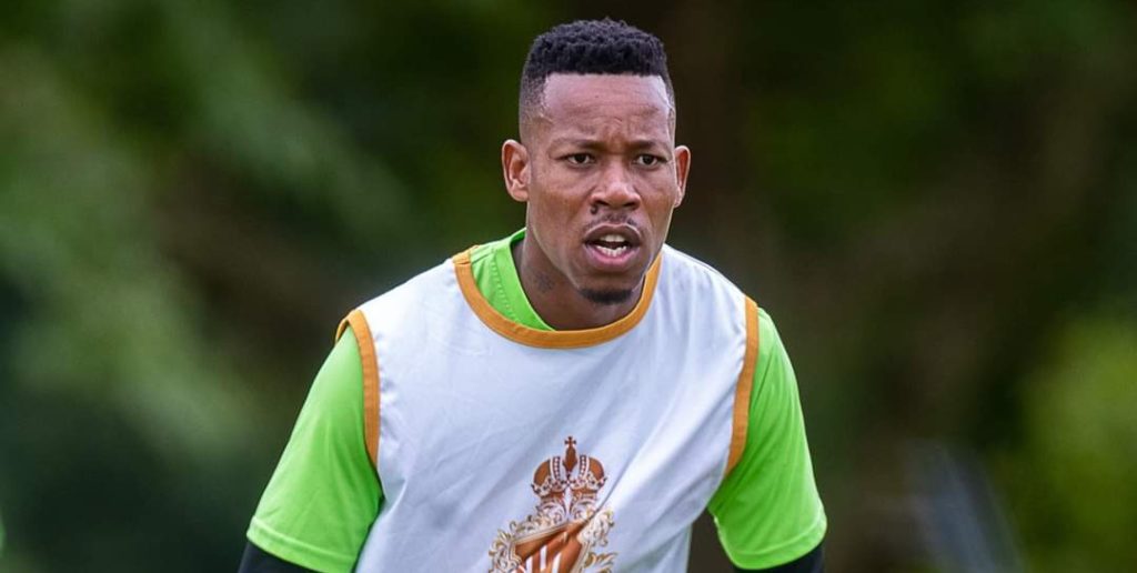 Royal AM defender Happy Jele during a training session