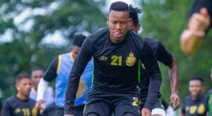 Royal AM defender Happy Jele during a training session