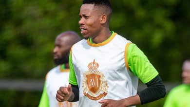 Happy Jele during a training session at Royal AM