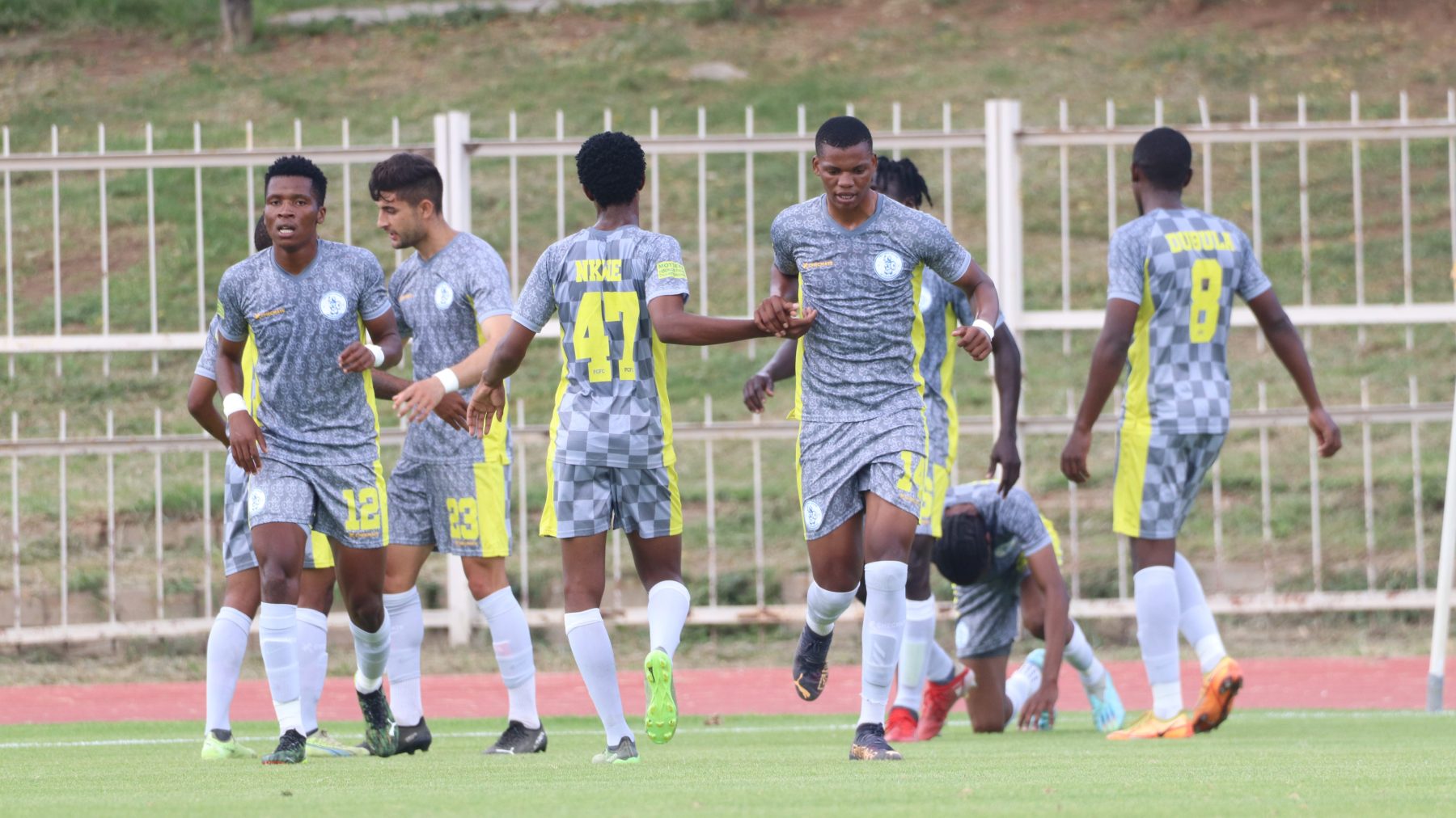 Pretoria Caillies celebrate during Motsepe Foundation Championship match against Magesi 