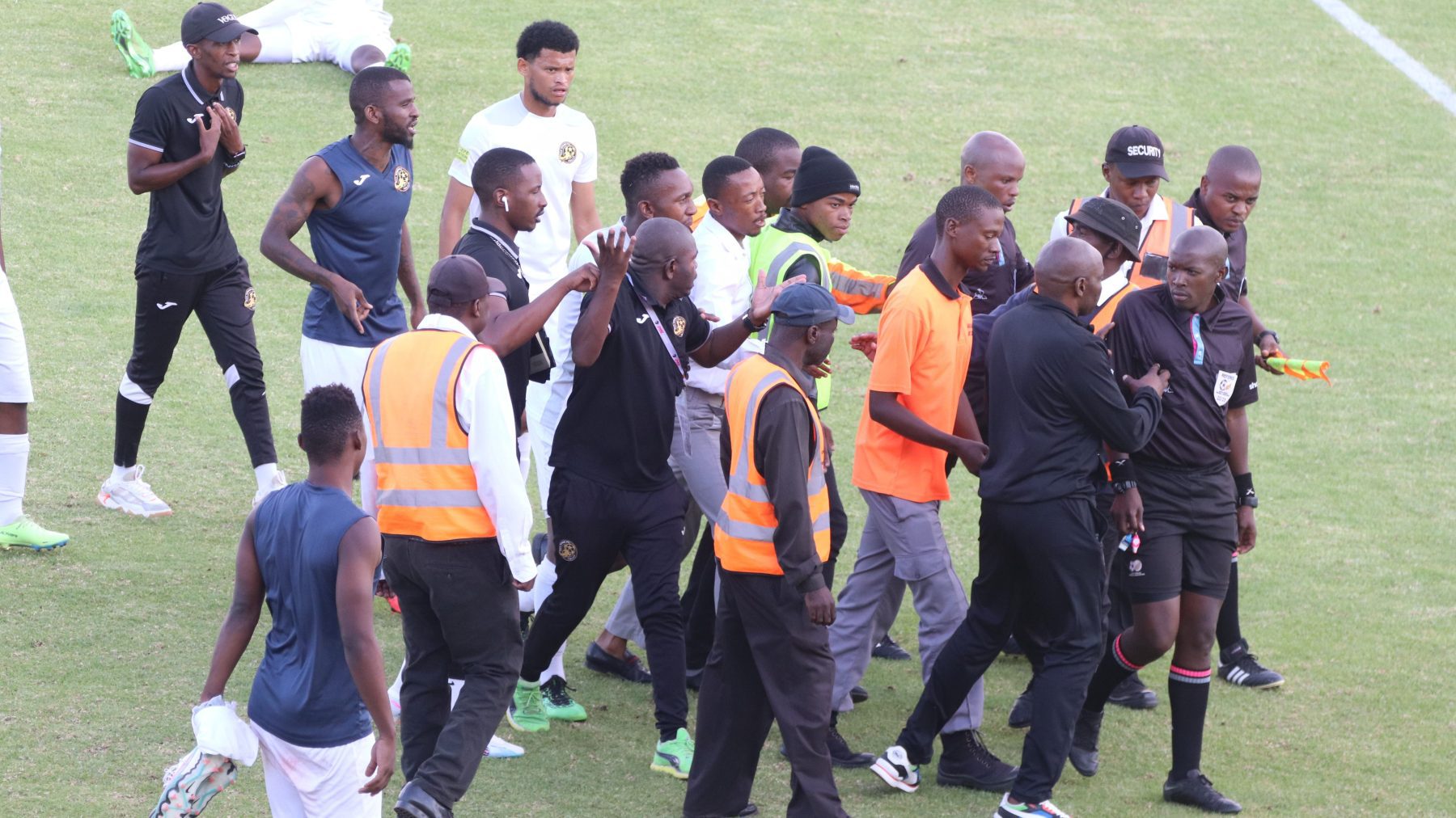 Motsepe Foundation Championship referee confronted by All Stars officials 