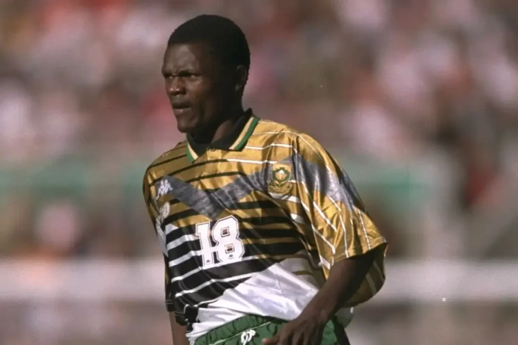 John Moeti in his Bafana Bafana days. Picture courtesy of SAFA.