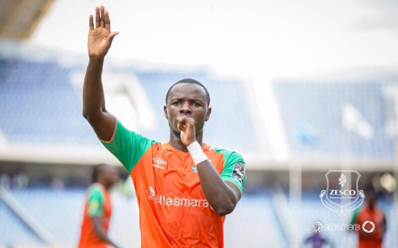 Former Kaizer Chiefs striker Lazarous Kambole in the colours of Zesco United