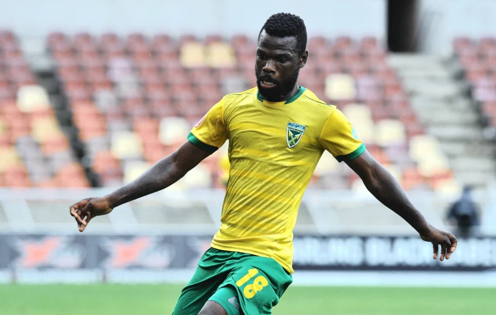 Knox Mutizwa playing for his club Golden Arrows 