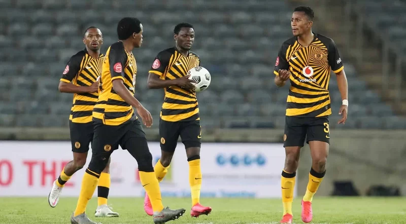 Lazarous Kambole with Kaizer Chiefs teammates during his stint at the club