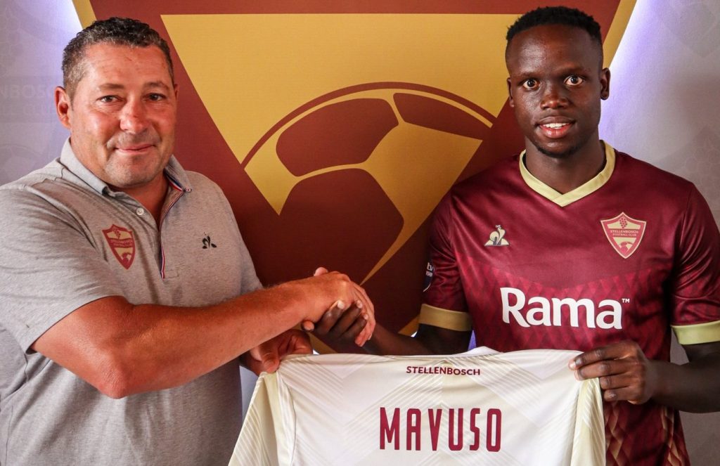 Stellenbosch FC coach Steve Barker and Mswati Mavuso