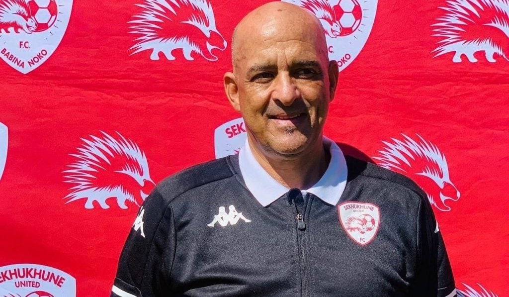 Coach Owen Da Gama during his time at Sekhukhune United. Picture by Sekhukhune.