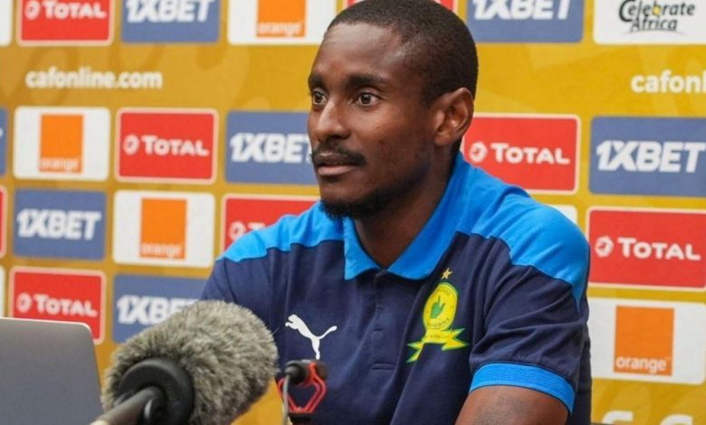 Mamelodi Sundowns coach Rulani Mokwena during a CAF Champions League press conference