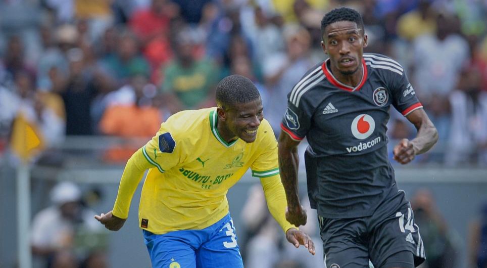 Monnapule Saleng in action for Orlando Pirates in the DStv Premiership