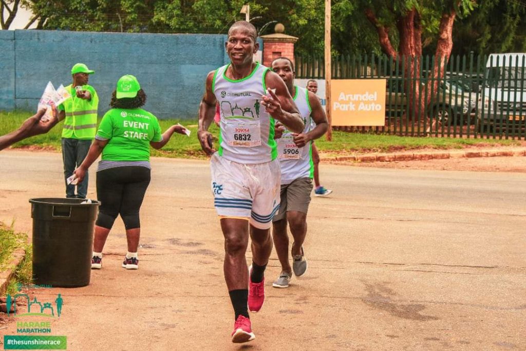 Sweswe running a marathon