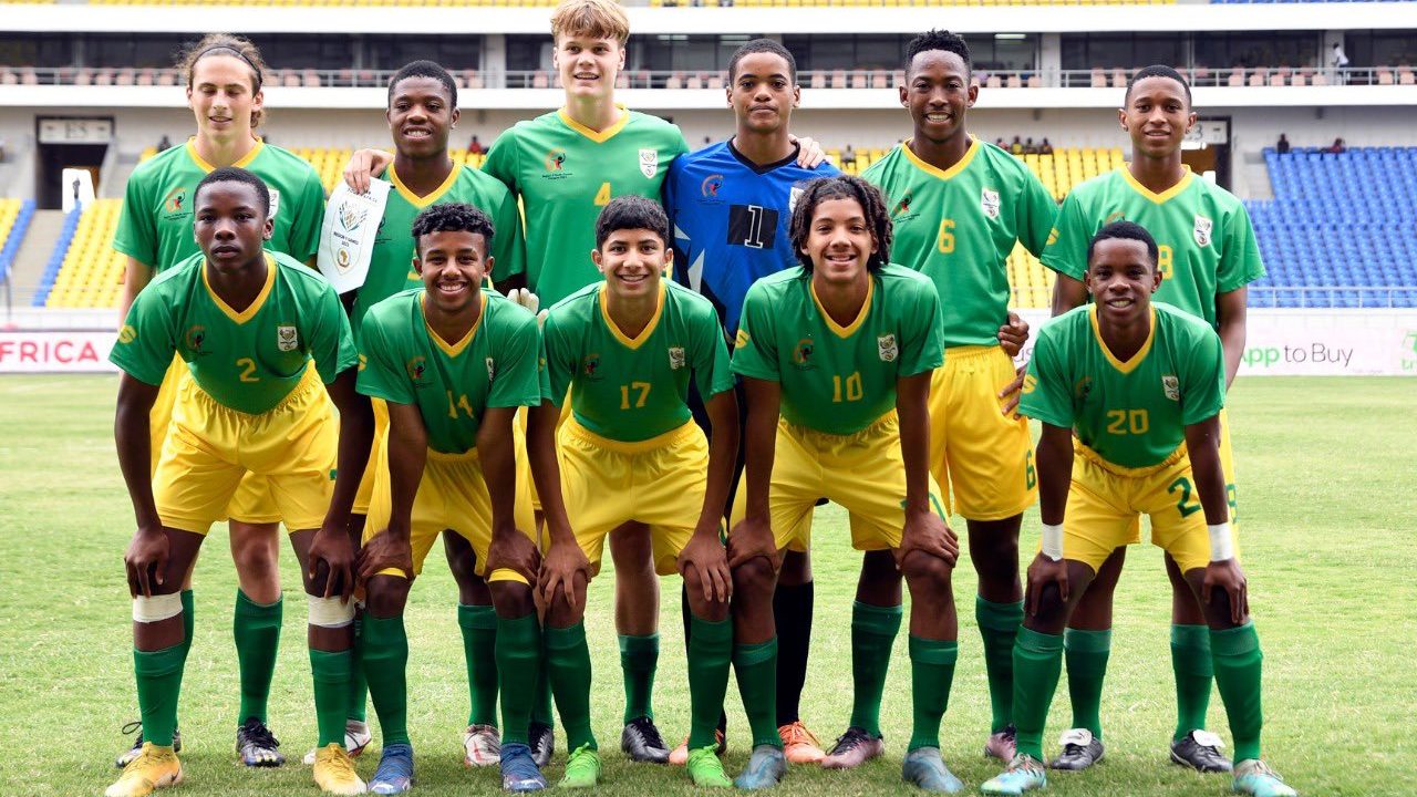 Amajimbos squad that participated in the COSAFA U17 Boys Championship in Malawi late last year. 