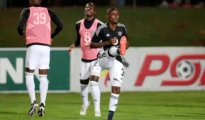 Thembinkosi Lorch during an Orlando Pirates session