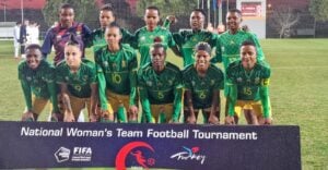 Banyana Banyana squad against Uzbekistan in the Turkish Women's Cup.