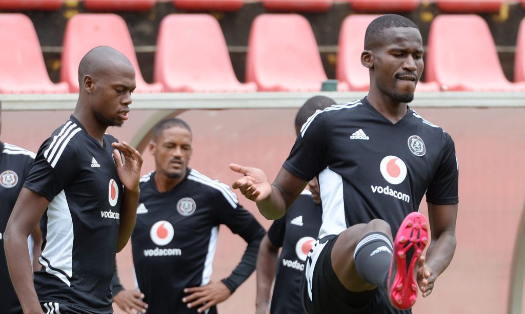 Tapelo Xoki during a training session at Rand Stadium, preparing for the Soweto Derby