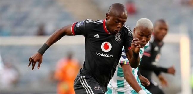 Zakhele Lepasa in action for Orlando Pirates in the DStv Premiership. Picture by Orlando Pirates media