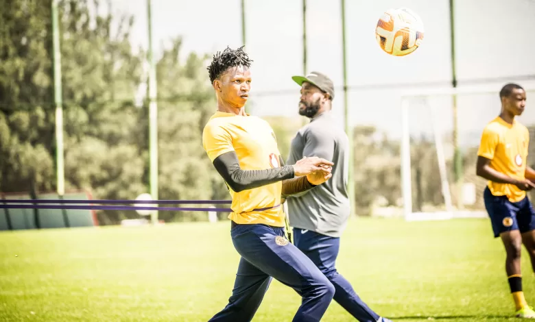Kaizer Chiefs defender Austin Dube training