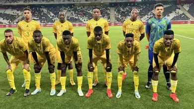 Bafana Bafana lining up for a team picture.