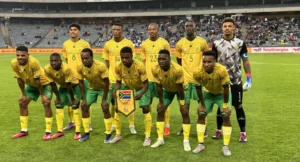 Bafana Bafana in action against Liberia