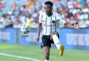 Bongani Sam playing for Orlando Pirates