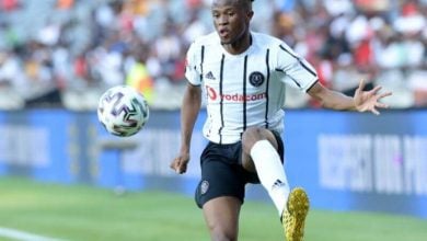 Bongani Sam playing for Orlando Pirates