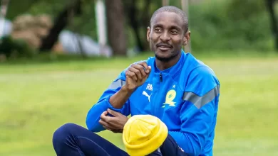 Mamelodi Sundowns coach Rulani Mokwena during a training session