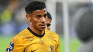 Dillan Solomons in Kaizer Chiefs' colours.