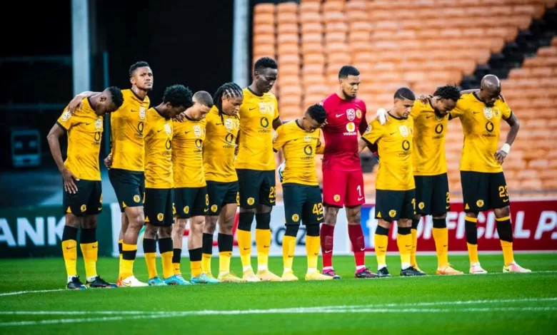 Kaizer Chiefs players during moment of silence