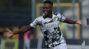 Kobamelo Kodisang celebrating a goal