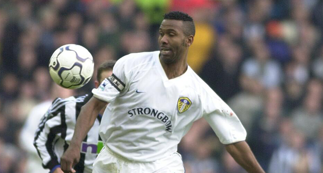 Lucas Radebe in action for Leeds United